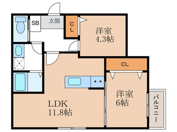 リタリッチ井尻南の物件間取画像